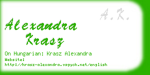 alexandra krasz business card